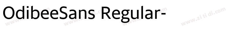 OdibeeSans Regular字体转换